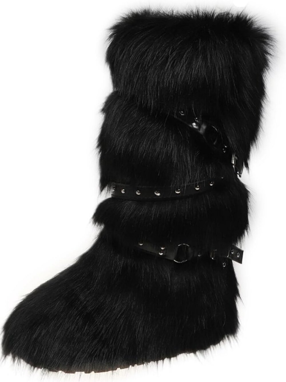 Cozy Pink Fuzzy Y2K Tall Fur Boots for Women | Stylish Winter Comfort Shoes